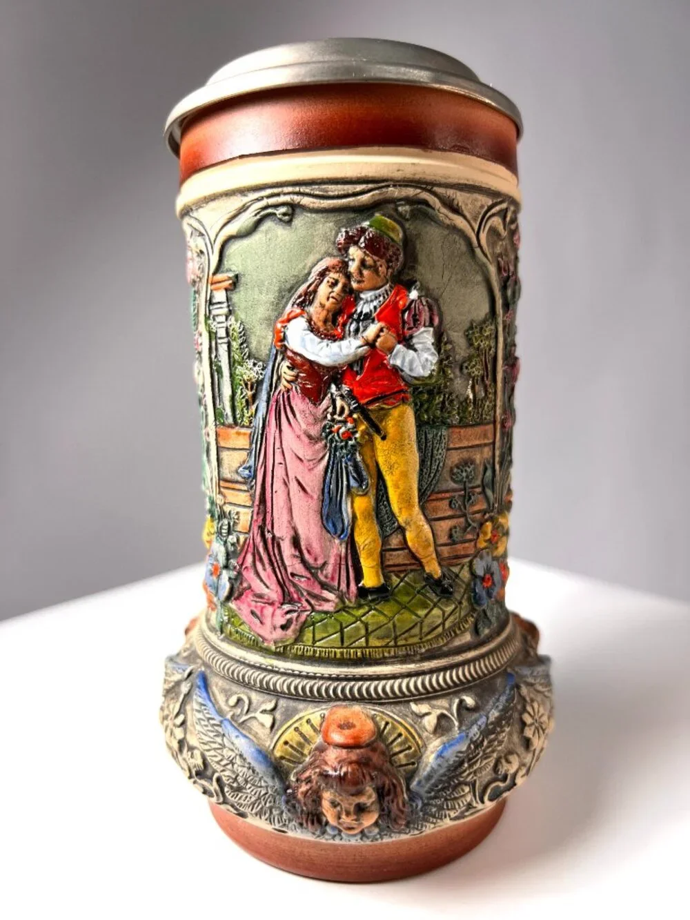 Vintage Thewalt West Germany Beer Stein Lovers /Mold #183 Courting Scene
